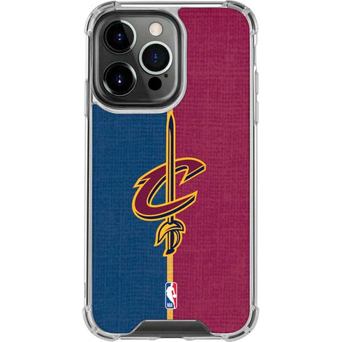 NBA Cleveland Cavaliers Canvas iPhone 15 Pro Clear Case